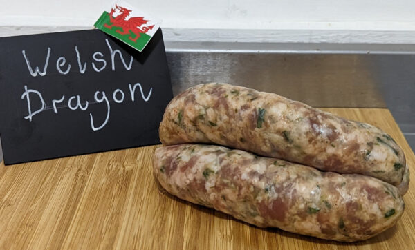 Welsh dragon sausage